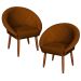 2 Poltronas Decorativa Corino Moderna para Sala de Estar Recepção Reforçada MOBLAN decor