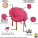 2 Poltronas Decorativa Corino Moderna para Sala de Estar Recepção Reforçada MOBLAN decor