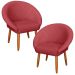 2 Poltronas Decorativa Corino Moderna para Sala de Estar Recepção Reforçada MOBLAN decor