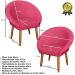 2 Poltronas Decorativa Corino Moderna para Sala de Estar Recepção Reforçada MOBLAN decor