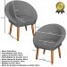 2 Poltronas Decorativa Corino Moderna para Sala de Estar Recepção Reforçada MOBLAN decor