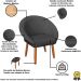 2 Poltronas Decorativa Corino Moderna para Sala de Estar Recepção Reforçada MOBLAN decor