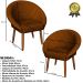 2 Poltronas Decorativa Corino Moderna para Sala de Estar Recepção Reforçada MOBLAN decor