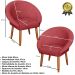 2 Poltronas Decorativa Corino Moderna para Sala de Estar Recepção Reforçada MOBLAN decor