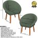 2 Poltronas Decorativa Corino Moderna para Sala de Estar Recepção Reforçada MOBLAN decor