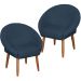 2 Poltronas Decorativa Moderna para Sala de Estar Recepção Reforçada MOBLAN decor