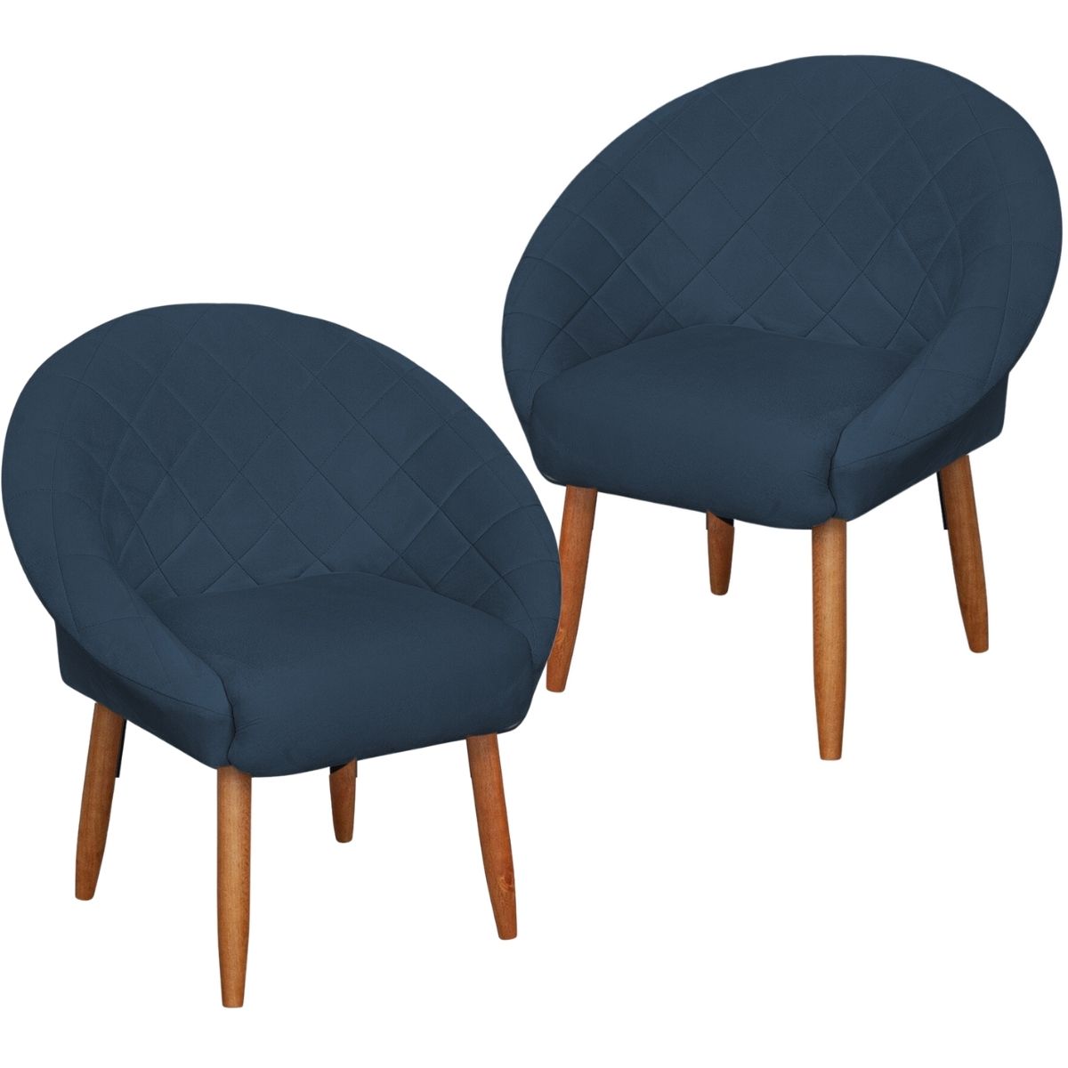 2 Poltronas Decorativa Moderna para Sala de Estar Recepção Reforçada MOBLAN decor