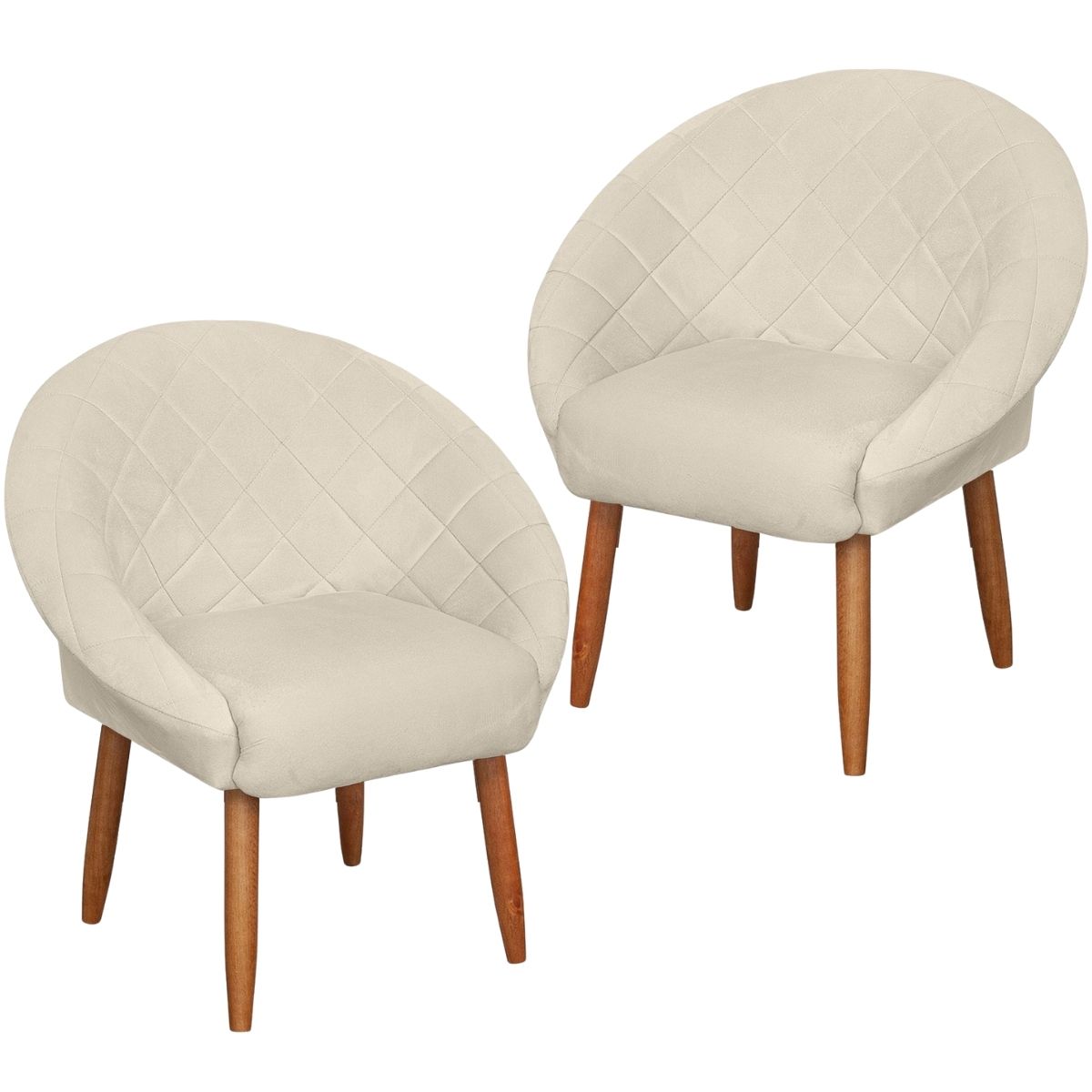 2 Poltronas Decorativa Moderna para Sala de Estar Recepção Reforçada MOBLAN decor