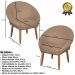 2 Poltronas Decorativa Moderna para Sala de Estar Recepção Reforçada MOBLAN decor