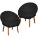 2 Poltronas Decorativa Moderna para Sala de Estar Recepção Reforçada MOBLAN decor