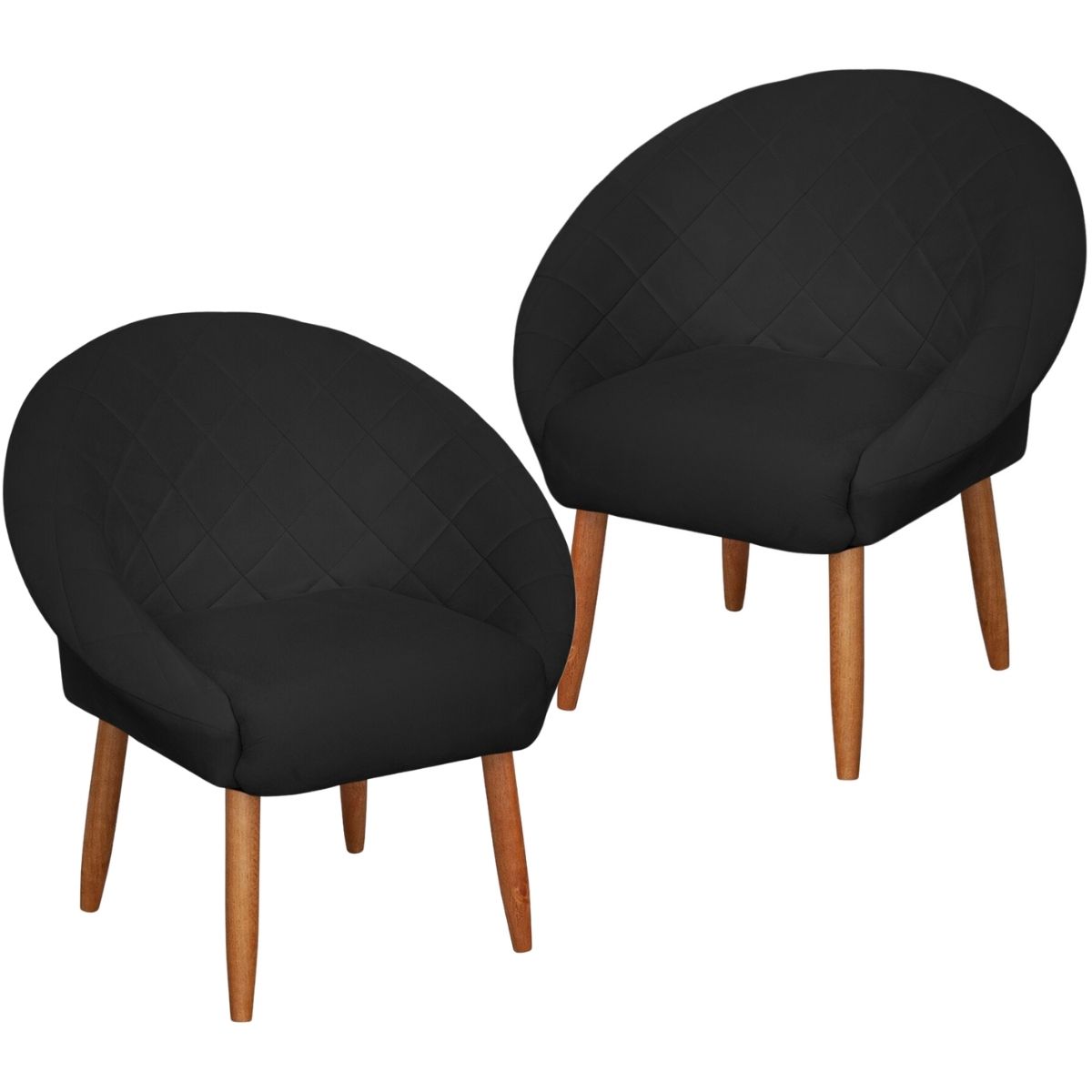 2 Poltronas Decorativa Moderna para Sala de Estar Recepção Reforçada MOBLAN decor