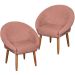 2 Poltronas Decorativa Moderna para Sala de Estar Recepção Reforçada MOBLAN decor