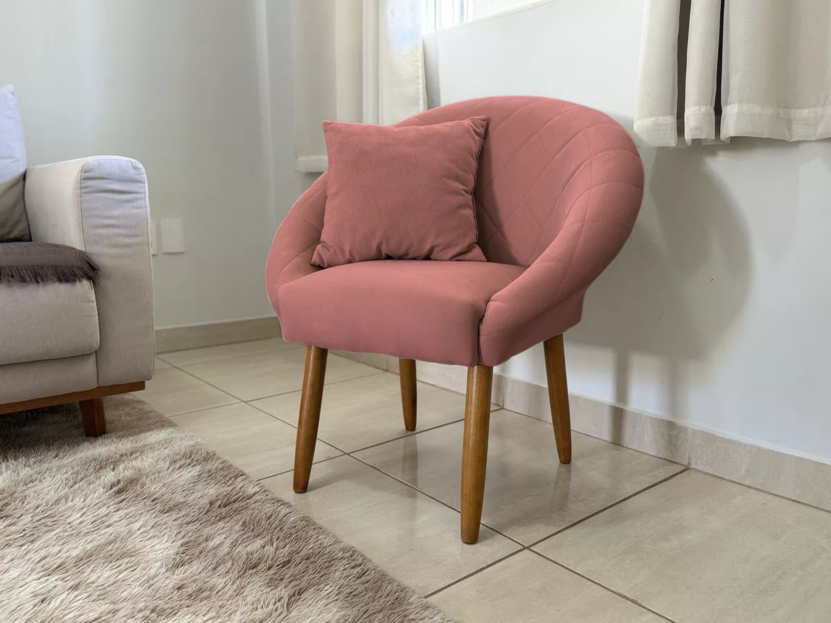 2 Poltronas Decorativa Moderna para Sala de Estar Recepção Reforçada MOBLAN decor