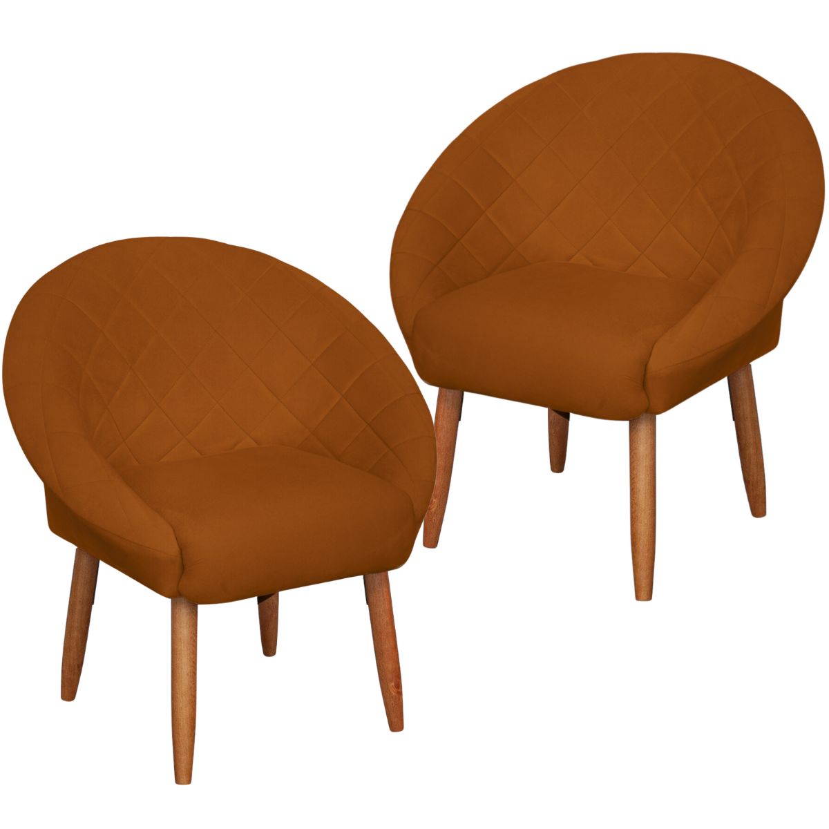 2 Poltronas Decorativa Moderna para Sala de Estar Recepção Reforçada MOBLAN decor