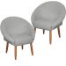 2 Poltronas Decorativa Moderna para Sala de Estar Recepção Reforçada MOBLAN decor