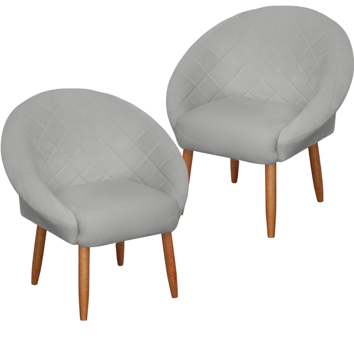 2 Poltronas Decorativa Moderna para Sala de Estar Recepção Reforçada MOBLAN decor