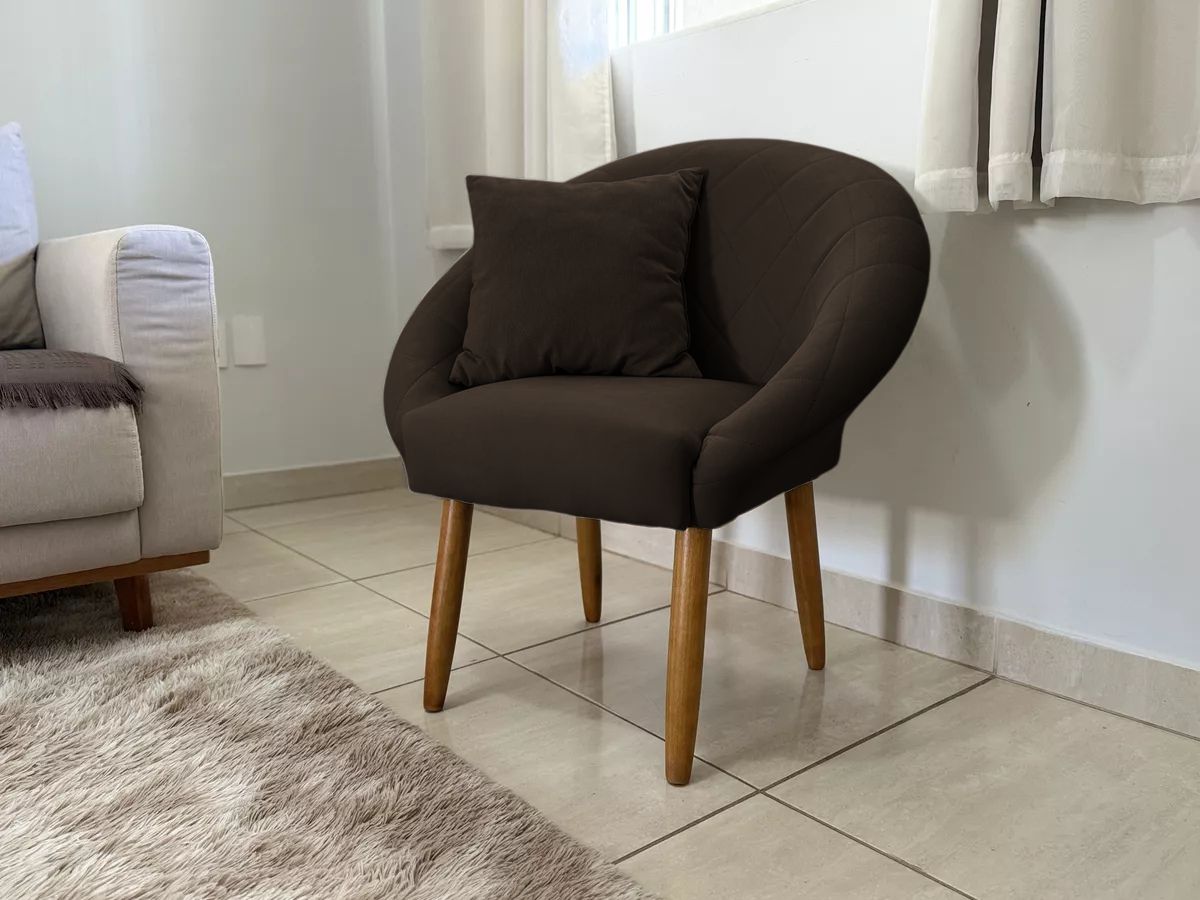 2 Poltronas Decorativa Moderna para Sala de Estar Recepção Reforçada MOBLAN decor