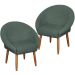 2 Poltronas Decorativa Moderna para Sala de Estar Recepção Reforçada MOBLAN decor