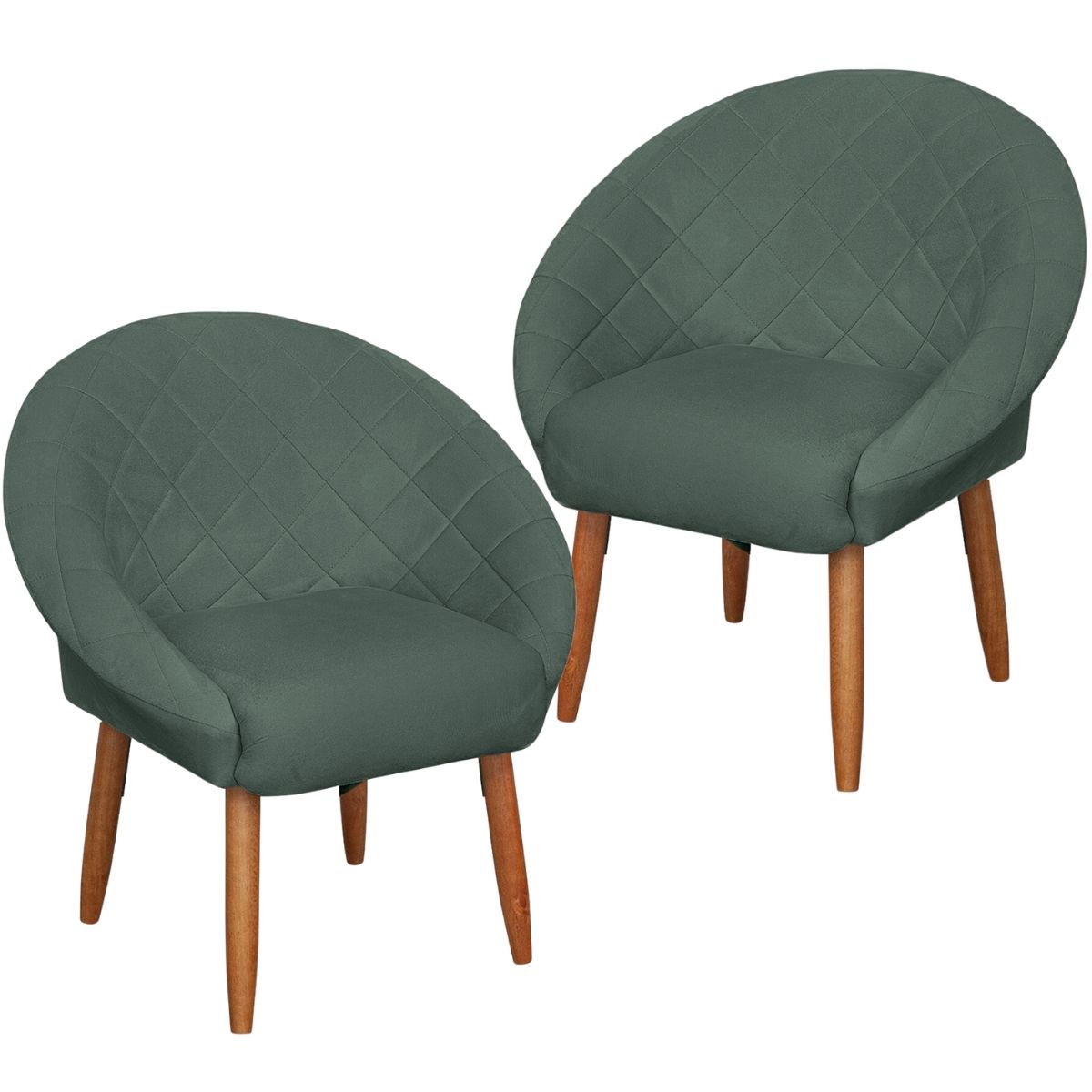 2 Poltronas Decorativa Moderna para Sala de Estar Recepção Reforçada MOBLAN decor