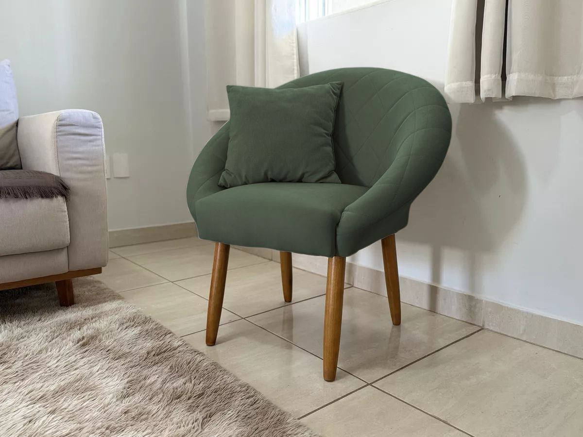 2 Poltronas Decorativa Moderna para Sala de Estar Recepção Reforçada MOBLAN decor