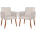 2 Poltronas Resistente para Recepção Confortável Corino Escritório MOBLAN decor