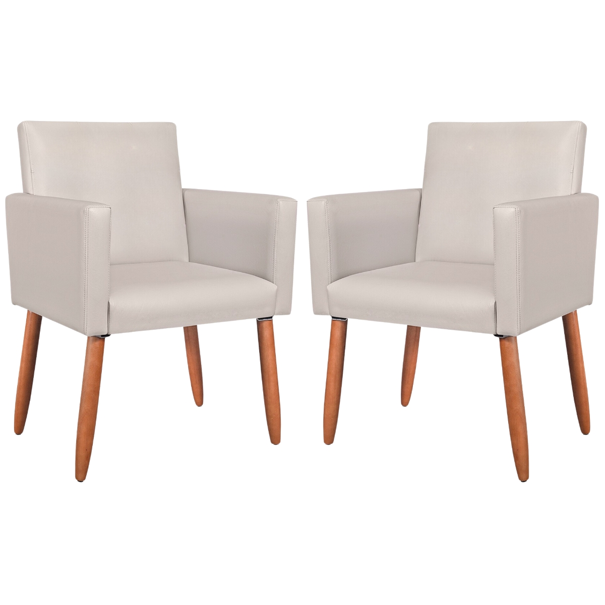2 Poltronas Resistente para Recepção Confortável Corino Escritório MOBLAN decor