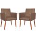 2 Poltronas Resistente para Recepção Confortável Corino Escritório MOBLAN decor