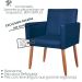2 Poltronas Resistente para Recepção Confortável Corino Escritório MOBLAN decor
