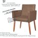 2 Poltronas Resistente para Recepção Confortável Corino Escritório MOBLAN decor