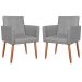 2 Poltronas Resistente para Recepção Confortável Corino Escritório MOBLAN decor