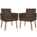2 Poltronas Resistente para Recepção Confortável Corino Escritório MOBLAN decor