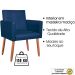 2 Poltronas Resistente para Recepção Confortável Corino Escritório MOBLAN decor