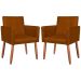 2 Poltronas Resistente para Recepção Confortável Corino Escritório MOBLAN decor