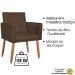 2 Poltronas Resistente para Recepção Confortável Corino Escritório MOBLAN decor