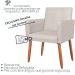 2 Poltronas Resistente para Recepção Confortável Corino Escritório MOBLAN decor