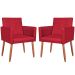 2 Poltronas Resistente para Recepção Confortável Corino Escritório MOBLAN decor