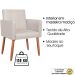 2 Poltronas Resistente para Recepção Confortável Corino Escritório MOBLAN decor