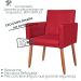 2 Poltronas Resistente para Recepção Confortável Corino Escritório MOBLAN decor