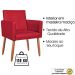 2 Poltronas Resistente para Recepção Confortável Corino Escritório MOBLAN decor