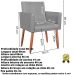 2 Poltronas Resistente para Recepção Confortável Corino Escritório MOBLAN decor