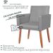2 Poltronas Resistente para Recepção Confortável Corino Escritório MOBLAN decor