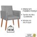 2 Poltronas Resistente para Recepção Confortável Corino Escritório MOBLAN decor