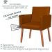 2 Poltronas Resistente para Recepção Confortável Corino Escritório MOBLAN decor