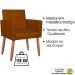 2 Poltronas Resistente para Recepção Confortável Corino Escritório MOBLAN decor