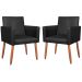 2 Poltronas Resistente para Recepção Confortável Corino Escritório MOBLAN decor