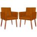 2 Poltronas Resistente para Recepção Confortável Corino Escritório MOBLAN decor