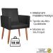 2 Poltronas Resistente para Recepção Confortável Corino Escritório MOBLAN decor