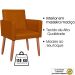 2 Poltronas Resistente para Recepção Confortável Corino Escritório MOBLAN decor