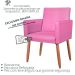 2 Poltronas Resistente para Recepção Confortável Corino Escritório MOBLAN decor