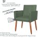 2 Poltronas Resistente para Recepção Confortável Corino Escritório MOBLAN decor